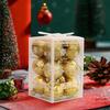 4cm bola de Natal à prova de estilhaços brilhante árvore de Natal bola decoração de cor sólida vento para decoração de festa de casamento de fim de ano
