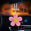 Colgante de Coche Margarita Pequeña con Pedrería para Espejo Retrovisor del Coche Decoración Interior de Coche Estilo Pastoral Fresco Pequeño Decoración de Coche