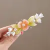 Estilo Coreano Estilo Antiguo Lirio del Valle Perla Pasador de Pelo Nuevo Estilo Chino Pinza de Resorte para Recogido Parcial en la Parte Posterior de la Cabeza Estilo Chino Dulce Tocados de la Dinastía Han