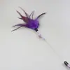 Palo para gatos con plumas nuevo transfronterizo Palo con cascabel Palo de hadas Juguete para gatos Juguete lindo para gatos Suministros para mascotas