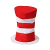 Moño Navideño en Stock Halloween Dr. Fiesta de Cumpleaños de Seuss Cono de Tráfico Rojo y Blanco Rayado Sombrero Alto Cosplay Escenario
