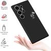 Funda Minimalista Dibujada a Mano de Niño para Teléfono Samsung S24Ultra Líneas Blancas y Negras Niño Simple Mate Anti-Caídas Funda Suave