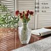 En stock de fábrica Mini Jarrón Vidrio con Relieve Francés Transparente Hidropónico Adornos para Arreglos Florales Botella Fragante Botella Vacía Decorativa