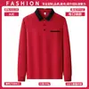 Camisa Polo de Outono Manga Longa Estilo Fino Restaurante Escola Cantina Uniforme de Trabalho para Catering Equipe de Limpeza Uniforme para Equipe de Atendimento