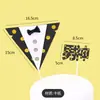 Barba Decorativa para Hornear Día del Padre Pastel Corbata Traje Tarjeta Tarjeta Papá Vacaciones Pastel de Cumpleaños Papá Lleno de Gas
