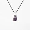 Colgante de Cristal Amazonita Colgante de Piedra Irregular Amatista con Cordón de Cuero Accesorios Collar de Citrino de Cristal Rosa