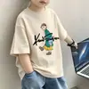 Camiseta Manga Curta Infantil Masculina Desenho Animado 2026 Verão Nova Chegada Crianças Respirável Confortável Meninos Grandes Roupas de Verão Camiseta da Moda