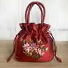 Bolsa de Mão de Pano, Bolsa Feminina, Bolsa Pequena, Estilo Retrô, Bolsa Bordada Versátil Feita à Mão, Bolsa para Celular, Porta-Moedas