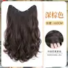 Peruca mulheres de cabelo longo uma peça em forma de U extensão de cabelo artificial fofo invisível sem costura patch de verão big wave pedaço de peruca cacheada