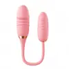 Vibrador Telescópico Géminis Diversión para Adultos Doble Cabeza Vibratoria Control Remoto de Teléfono Móvil Telescópico