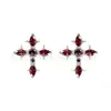 F136 Titanio Retro Oriol Croix Circonita Hélice Hueso del Oído Clavo Hélice G23 Aleación de Titanio Joyería para Piercing Clavo de Oreja