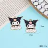 Serie de Dibujos Animados Creativos Sanrio Aleación con Goteo de Aceite Accesorios para Joyería DIY Kuromi Collar Pendientes Accesorios Colgante