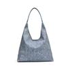 Bolso de mezclilla para mujer popular de este año 2024, nuevo bolso informal de estilo perezoso, bolso de hombro bajo el brazo de gran capacidad, bolso de mano portátil