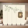 Biombos plegables de estilo chino para dividir la sala de estar, biombos móviles plegables de estilo chino para uso en hoteles y oficinas, y paneles divisores para vestíbulos