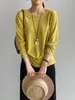 Blusa de Lyocell~Modelo Delgado Estilo Coreano con Espalda Ligeramente Descubierta, Tirantes Finos, Mangas Largas, Protección Solar, Corte Holgado, Versátil para Mujer N8659