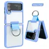 Adecuado para Samsung Z Flip 60% de descuento Pantalla Apilada Funda para Teléfono Móvil Transparente Nuevo Z Flip3 Soporte con Anillo de Metal Funda para Teléfono Móvil