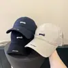 Gorra de Béisbol Bordada con Letras Estilo Universitario Coreano para Mujer, Primavera y Verano, Sombrero de Sol para Adelgazar la Cara para Hombre, Casual y Versátil