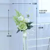 Flores para Respaldo de Silla de Boda Flores de Seda Decoración de Silla para Celebración de Hotel Iglesia Ramo Escaleras Coche de Boda Atado con Alambre de Flores