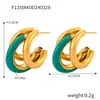 Aço titânio banhado 18k ouro óleo gota C - brincos coreanos fresco moda brincos temperamento brincos Coringa atacado feminino