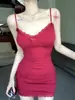 Camisón sexy de modal gris estilo puro deseo, ajustado, tipo bodycon, con encaje y copas en el pecho para estar en casa