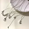 Collar de Perlas Lágrimas de Sirena para Mujer, Cadena Clavicular Ajustable, Gargantilla de Lujo de Alta Gama para Suéter