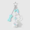 Chaveiro de Animal Veludado Criativo Fofo de Desenho Animado Novo de Primavera, Laço de Acrílico, Osso, Estrela, Lua, Bloco de Notas