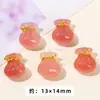 Jingdian Jewelry Fonte de Sal Carmesim Ágata Pequena Gota Coleção Fábrica Personalizada Cabeça de Coelho Fivela de Segurança Anel de Corrida Pixiu Acessórios