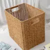 Doméstico mão-tecido de armazenamento cesta armário mesa de centro fixação cesta roupas Snack caixa de armazenamento estilo europeu imitação Rattan cesta