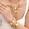 Collar Pulsera Colgante Múltiple Flor de Resina Textura Acero Inoxidable Corazón Sol Doble Cara Personalizado Moda Joyería para Mujer