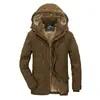 Chaqueta acolchada de algodón de invierno transfronteriza 13029 para hombre, forrada de polar, engrosada, multibolsillos, de longitud media, para mediana edad y ancianos, talla grande, chaqueta acolchada de algodón para padre