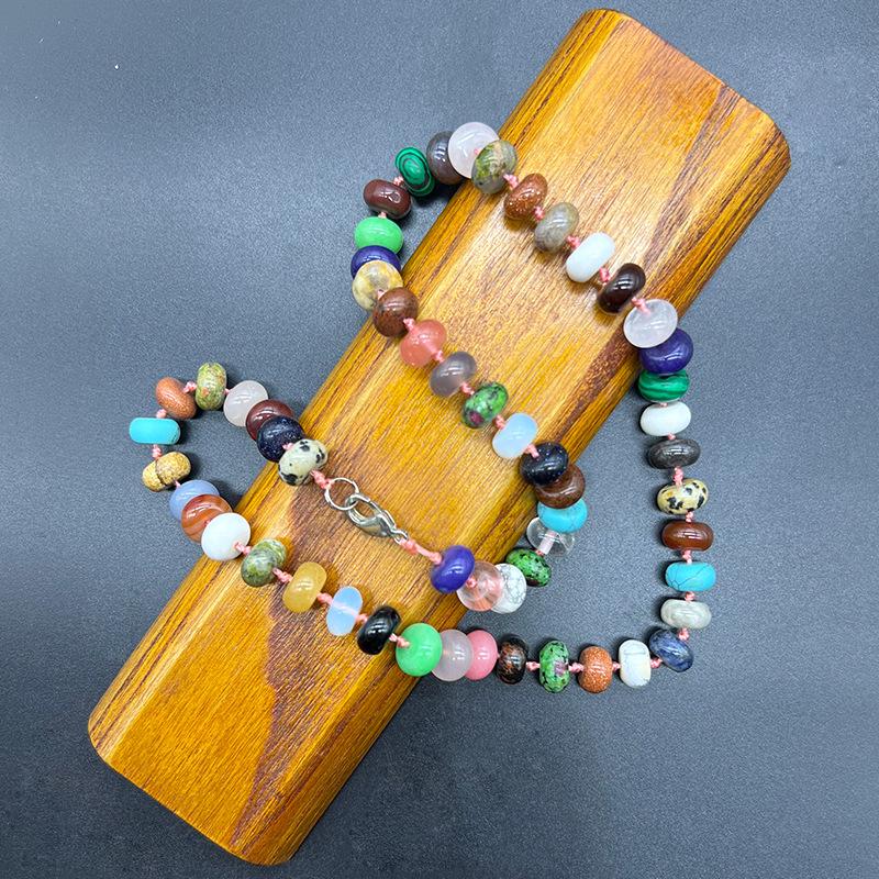 彩色天然石项链