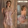 Divertido lingerie sexy estilingue camisola laço puro gelo pijama de seda tamanho grande uniforme tentação 6516