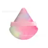 Esponja de terciopelo de cristal teñida anudada esponja triángulo esponja suelta artesanía teñida anudada multicolor