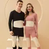 Traje térmico ropa interior térmica ropa de otoño pantalones largos de terciopelo ropa interior térmica sin costuras para hombre forro polar