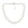 Corea del Sur Dongdaemun estilo ins simple estilo frío collar de cuentas de cristal banda para el pelo corta collar lateral de encaje para mujer