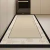 Tapetes de Piso para Cozinha São Antiderrapantes e à Prova de Óleo, Limpáveis e Laváveis, Tapetes de Piso de Lama Diatomácea Absorventes de Água Novo 2024 Tapetes Domésticos de Cobertura Total