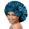 Sombrero Redondo Popular Transfronterizo de Cinta de Satén con Lazo, Sombrero de Ala Ancha de Seda Artificial para Belleza y Cuidado del Cabello, Gorro de Dormir de Satén de Una Sola Capa