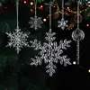 Colgante Transparente Tipo Cristal de Copo de Nieve Colibrí Encanto Decoración de Árbol de Navidad Accesorios Fiesta Ventana