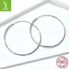 Pendientes de Plata de Ley s925 Transfronterizos para Mujer de AliExpress, Pendientes Grandes con Baño de Platino, Moda Simple, Estilo Europeo y Americano