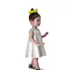 Vestido de Verano para Niñas 2026 Estilo Coreano Lindo Dibujo Animado Sin Mangas Delgado Tipo Camiseta Vestido de Princesa para Bebés