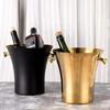 Balde de Gelo de Chifre de Aço Inoxidável Bar Balde para Vinho Tinto Champagne Balde de Gelo Orelha de Cervo Dourada Martelo de Gelo Balde de Champagne Moderno Localizador de Gelo para Vinho