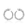Pendientes Nuevos Distintivos Estilo Europeo y Americano Pendientes de Zircón Ojo de Caballo Pendientes de Botón Elegantes Distintivos para Mujer Pendientes Nupciales de Zircón Super Brillantes