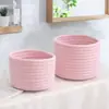 Cesta para Ropa Sucia Tejida con Cuerda de Algodón, Cesta de Almacenamiento de Escritorio para Llaves, Cartera, Objetos Pequeños, Artículos Varios, Cesta de Almacenamiento Tejida a Mano
