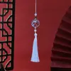 Pingente de Leque com Borla Vintage, Acessório de Espada Longa, Broche Artesanal DIY para Qipao, Ornamento Pendente
