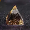 25 Fu Wen pedra bruta cristal epóxi decoração pirâmide decoração de mesa para presente de namorada mesa quarto mesa