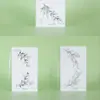 Pegatinas de Tatuaje de Rama y Hoja Fresca Transfronterizas con Múltiples Juegos de Exquisitos Patrones de Líneas de Plantas, Tatuajes Temporales Literarios y Artísticos de Nicho~
