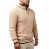 Cárdigan nuevo para hombre 2026 otoño/invierno transfronterizo, estilo europeo y americano, suéter de punto casual de moda con bloques de color para jóvenes para hombres