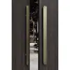 Nova Maçaneta de Vidro Bronze Antigo Estilo Chinês para Portas de Quartos Privados de Hotel, Salões de Banquetes e Lojas, Maçaneta de Porta de Madeira Maciça de Abertura Dupla com Design Patenteado