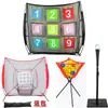Red de Béisbol, Red de Entrenamiento de Nueve Cuadrículas para Frisbee, Accesorios para Formar Equipos de Bateo de Béisbol y Sóftbol, Red de Entrenamiento para Lanzadores, Red de Bloqueo en Forma de T