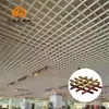 Fabricantes de Teto de Grelha de Alumínio para Shoppings e Estações Materiais de Grelha Quadrada e Triangular Suspensa de Alumínio